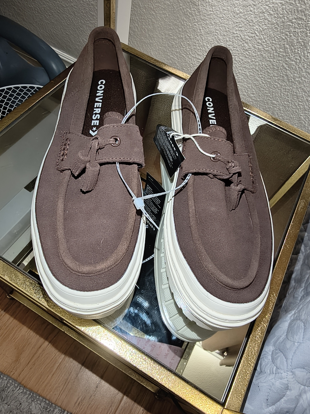 Converse Women's Lugged Heel Brown/Egret Loafer's